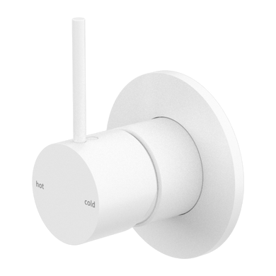 Nero Mecca Shower Mixer Handle Up | Matte White |