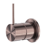 Nero Mecca Shower Mixer 60mm Handle Up Plate | Brushed Bronze |