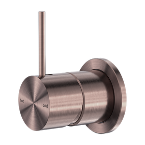 Nero Mecca Shower Mixer 60mm Handle Up Plate | Brushed Bronze |