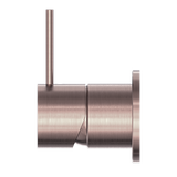 Nero Mecca Shower Mixer 60mm Handle Up Plate, Brushed Bronze
