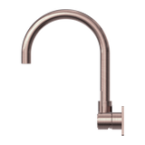 Nero Mecca Wall Basin Mixer Swivel Spout Handle Up | Brushed Bronze |
