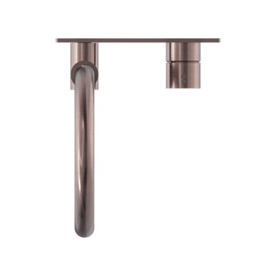 Nero Mecca Wall Basin Mixer Swivel Spout Handle Up | Brushed Bronze |
