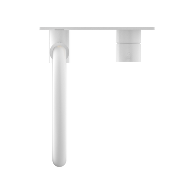 Nero Mecca Wall Basin Mixer Swivel Spout Handle Up | Matte White |