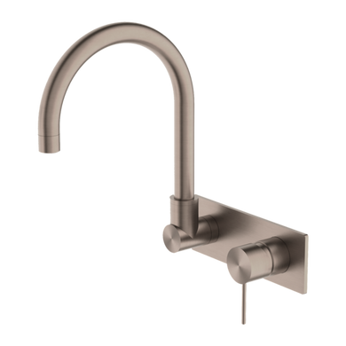 Nero Mecca Wall Basin Mixer Swivel Spout | Brushed Bronze |