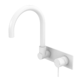 Nero Mecca Wall Basin Mixer Swivel Spout | Matte White |