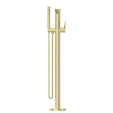 Nero Bianca Floor Standing Bath Mixer With Hand Shower | Brushed Gold |