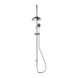 Nero York Twin Shower With White Porcelain Hand Shower | Chrome |