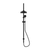 Nero York Twin Shower With White Porcelain Hand Shower | Matte Black |