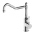 Nero York Kitchen Mixer Hook Spout With White Porcelain Lever | Chrome |