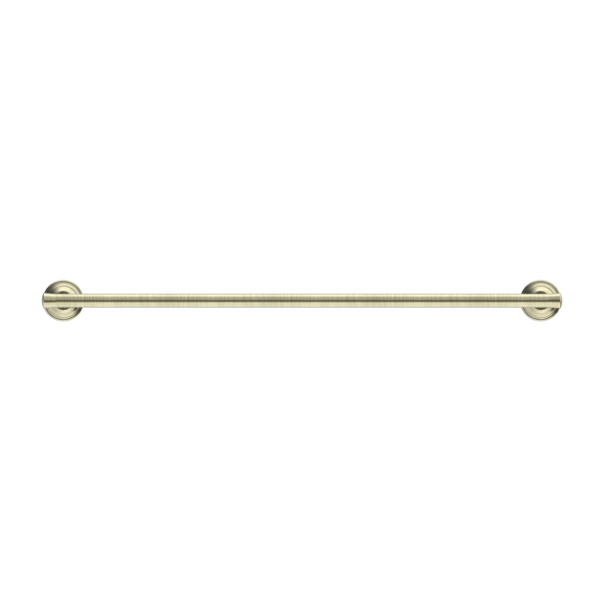 Nero York Single Towel Rail 600mm | Aged Brass |