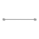 Nero York Single Towel Rail 600mm | Chrome |