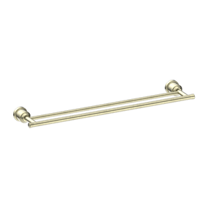 Nero York Double Towel Rail 600mm | Aged Brass |