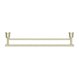 Nero York Double Towel Rail 600mm | Aged Brass |