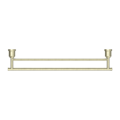 Nero York Double Towel Rail 600mm | Aged Brass |