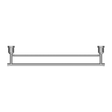 Nero York Double Towel Rail 600mm | Chrome |