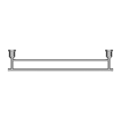 Nero York Double Towel Rail 600mm | Chrome |