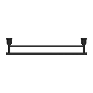 Nero York Double Towel Rail 600mm | Matte Black |