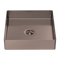 Nero 400mm Square Stainless Steel Basin | Brushed Bronze |