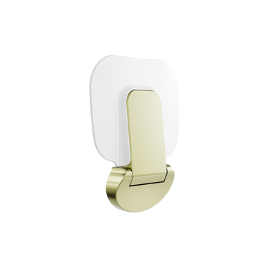 Nero Mecca Care Shower Seat 400x330mm | Brushed Gold |