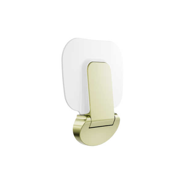 Nero Mecca Care Shower Seat 400x330mm | Brushed Gold |
