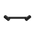 Nero Mecca Care 25mm Footrest Corner Grab Rail 215mm | Matte Black |