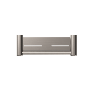 Nero Mecca Care 25mm Grab Rail With Shelf 300mm | Brushed Nickel |