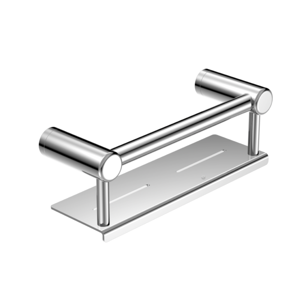 Nero Mecca Care 25mm Grab Rail With Shelf 300mm | Chrome |