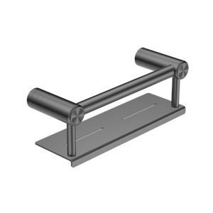 Nero Mecca Care 25mm Grab Rail With Shelf 300mm | Gun Metal |