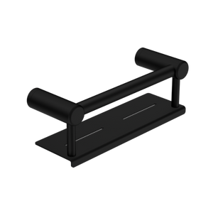 Nero Mecca Care 25mm Grab Rail With Shelf 300mm | Matte Black |