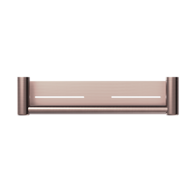 Nero Mecca Care 25mm Grab Rail With Shelf 450mm | Brushed Bronze |