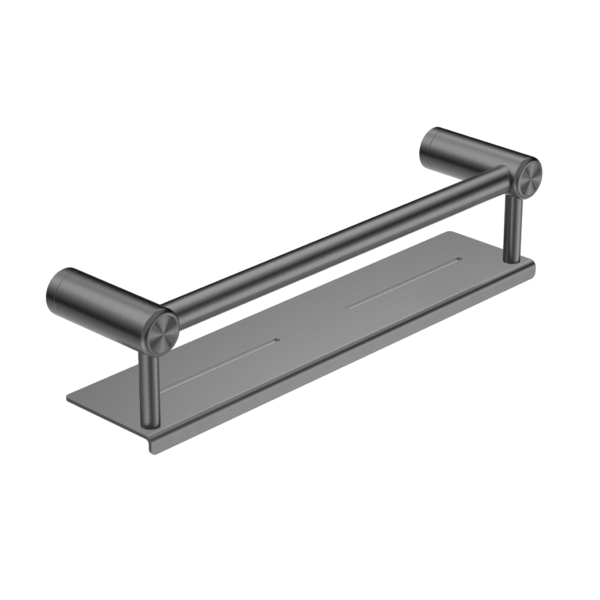 Nero Mecca Care 25mm Grab Rail With Shelf 450mm | Gun Metal |