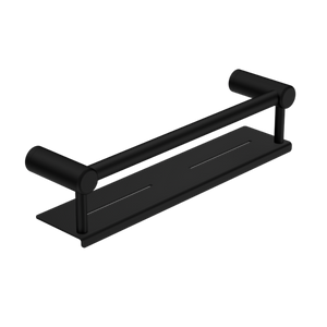 Nero Mecca Care 25mm Grab Rail With Shelf 450mm | Matte Black |