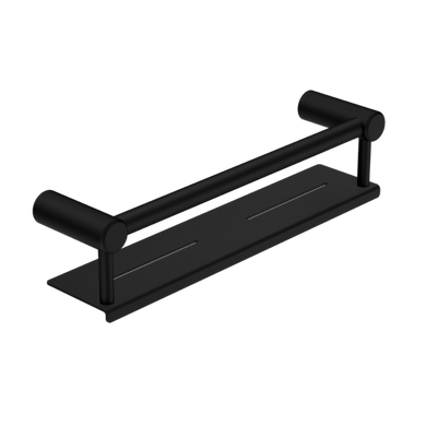 Nero Mecca Care 25mm Grab Rail With Shelf 450mm | Matte Black |