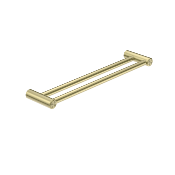 Nero Mecca Care 25mm Grab Double Towel Rail 600mm | Brushed Gold |