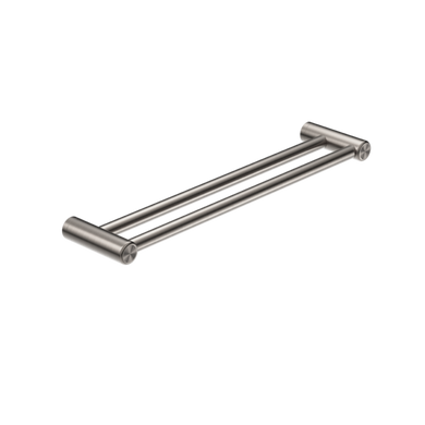 Nero Mecca Care 25mm Grab Double Towel Rail 600mm | Brushed Nickel |