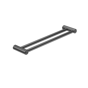 Nero Mecca Care 25mm Grab Double Towel Rail 600mm | Gun Metal |