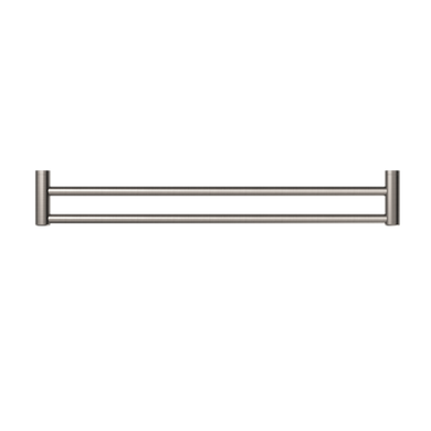 Nero Mecca Care 25mm Grab Double Towel Rail 900mm | Brushed Nickel |
