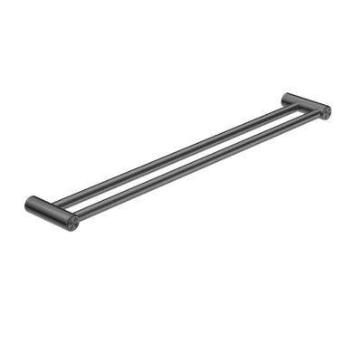 Nero Mecca Care 25mm Grab Double Towel Rail 900mm | Gun Metal |