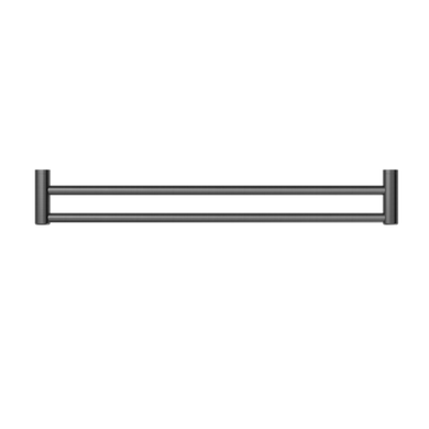 Nero Mecca Care 25mm Grab Double Towel Rail 900mm | Gun Metal |