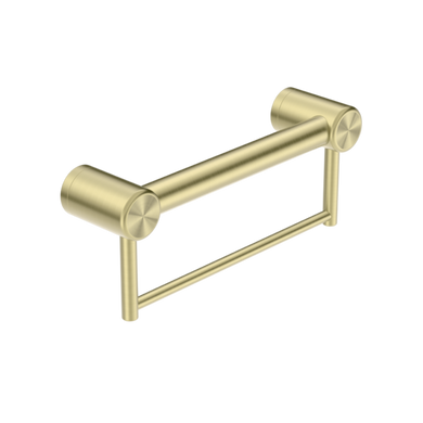 Nero Mecca Care 32mm Grab Rail With Towel Holder 300mm | Brushed Gold |