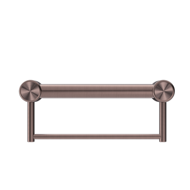Nero Mecca Care 32mm Grab Rail With Towel Holder 300mm | Brushed Bronze |