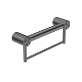 Nero Mecca Care 32mm Grab Rail With Towel Holder 300mm | Gun Metal |