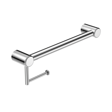Nero Mecca Care 32mm Grab Rail With Toilet Roll Holder 450mm | Chrome |