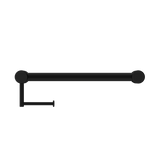 Nero Mecca Care 32mm Grab Rail With Toilet Roll Holder 450mm | Matte Black |
