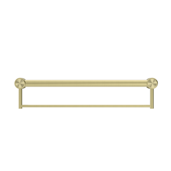 Nero Mecca Care 32mm Grab Rail With Towel Holder 600mm | Brushed Gold |