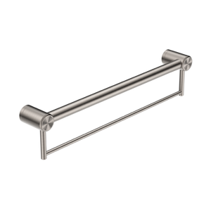 Nero Mecca Care 32mm Grab Rail With Towel Holder 600mm | Brushed Nickel |