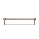 Nero Mecca Care 32mm Grab Rail With Towel Holder 600mm | Brushed Nickel |