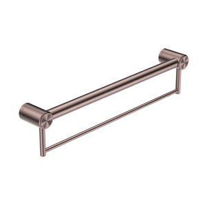 Nero Mecca Care 32mm Grab Rail With Towel Holder 600mm | Brushed Bronze |