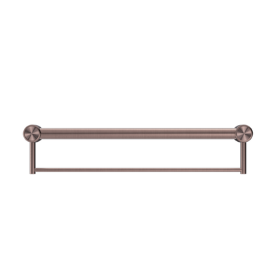 Nero Mecca Care 32mm Grab Rail With Towel Holder 600mm | Brushed Bronze |