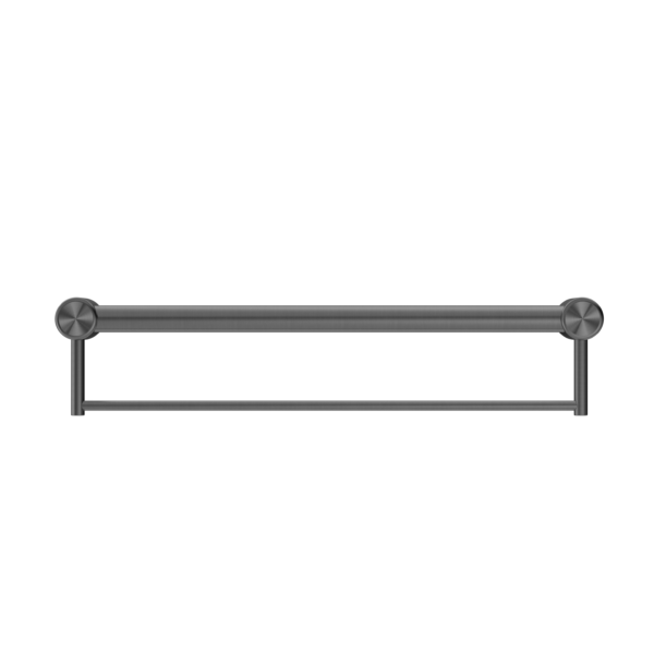Nero Mecca Care 32mm Grab Rail With Towel Holder 600mm | Gun Metal |